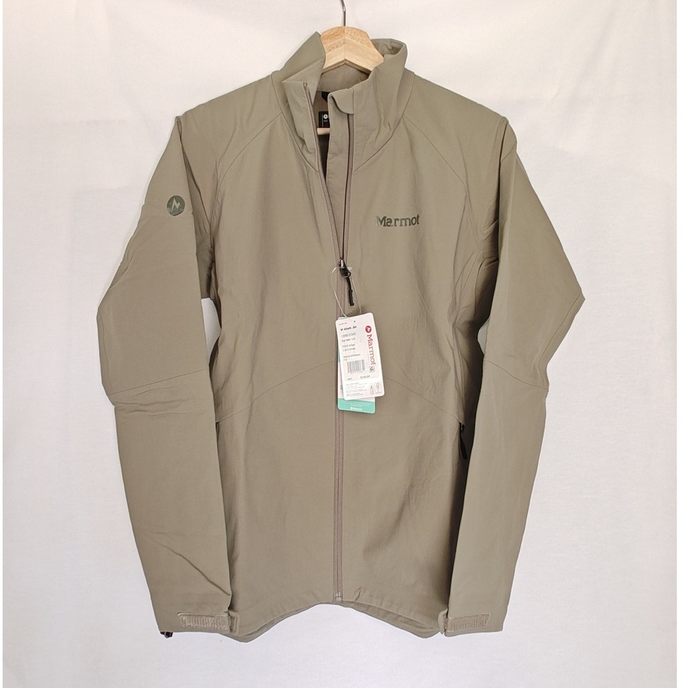 Marmot Alsek Jacket Lightweight Waterproof Rain Shell Khaki Vetiver L‎ New